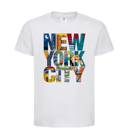 Детская футболка New York city напис Белый фото