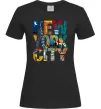 Жіноча футболка New York city напис Чорний фото