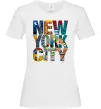 Жіноча футболка New York city напис Білий фото
