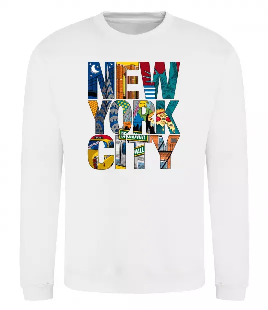 Світшот New York city напис Білий фото