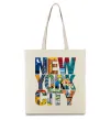 Еко-сумка New York city напис Бежевий фото