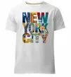 Мужская премиум футболка New York city напис Белый фото