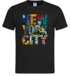 Чоловіча футболка New York city напис Чорний фото