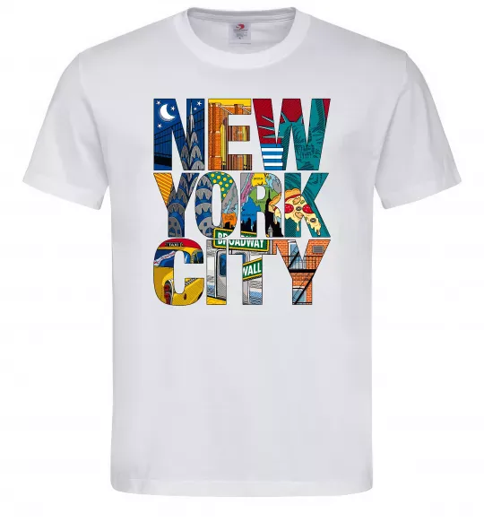 Чоловіча футболка New York city напис Білий фото