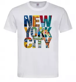 Чоловіча футболка New York city напис Білий фото