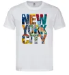 Чоловіча футболка New York city напис Білий фото