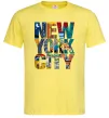 Чоловіча футболка New York city напис Лимонний фото