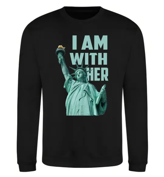 Свитшот I am with her Черный фото
