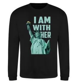 Свитшот I am with her Черный фото
