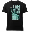 Чоловіча преміум футболка I am with her Чорний фото
