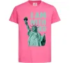 Детская футболка I am with her Ярко-розовый фото