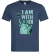 Чоловіча футболка I am with her Темно-синій фото