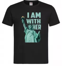 Чоловіча футболка I am with her Чорний фото