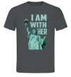 Чоловіча футболка I am with her Графіт фото