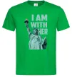 Чоловіча футболка I am with her Зелений фото