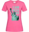 Жіноча футболка I am with her Яскраво-рожевий фото