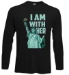 Лонгслів I am with her Чорний фото