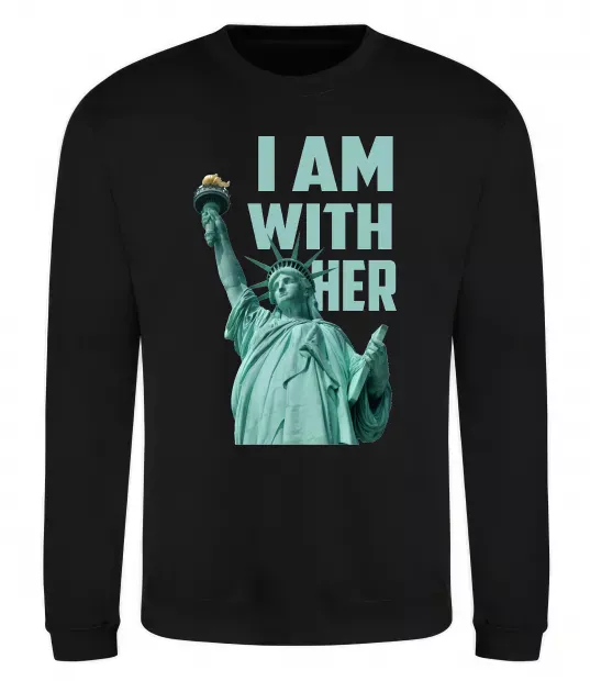 Свитшот I am with her Черный фото