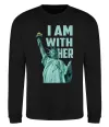 Свитшот I am with her Черный фото