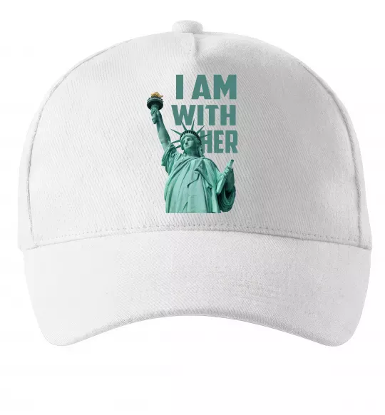 Кепка I am with her Білий фото