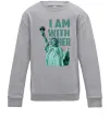 Дитячий світшот I am with her Сірий меланж фото