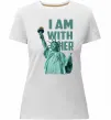 Женская премиум футболка I am with her Белый фото
