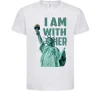 Детская футболка I am with her Белый фото