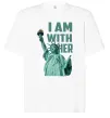 Футболка Оверсайз I am with her Білий фото