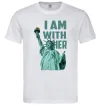 Чоловіча футболка I am with her Білий фото