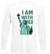 Лонгслів I am with her Білий фото