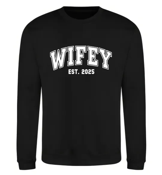 Світшот Wifey est Чорний фото