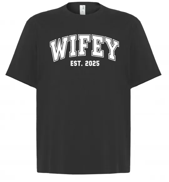 Футболка Оверсайз Wifey est Чорний фото