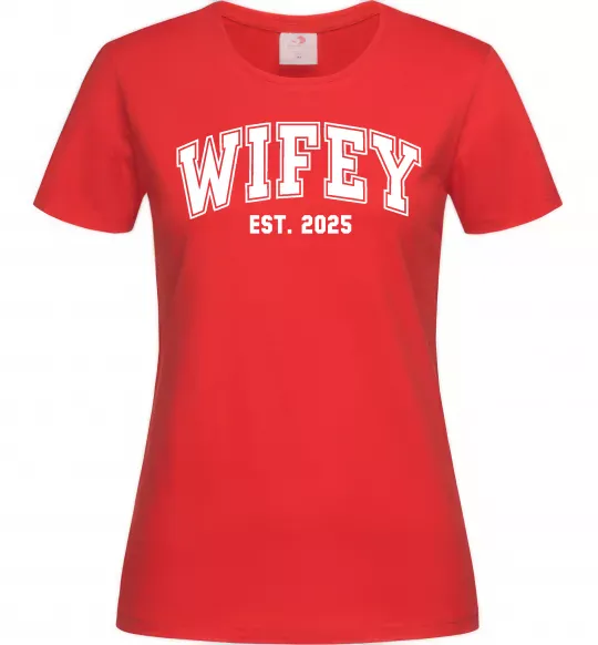 Жіноча футболка Wifey est Червоний фото