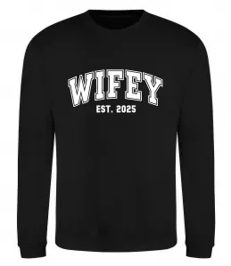 Свитшот Wifey est Черный фото