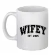 Чашка керамическая Wifey est Белый фото
