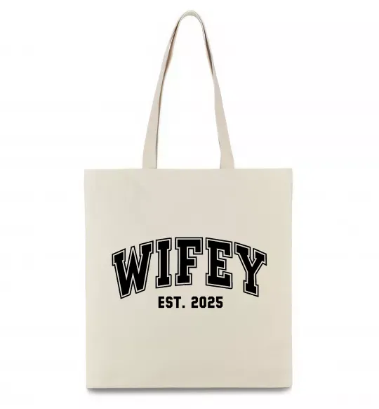 Еко-сумка Wifey est Бежевий фото