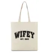 Еко-сумка Wifey est Бежевий фото
