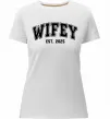 Женская премиум футболка Wifey est Белый фото