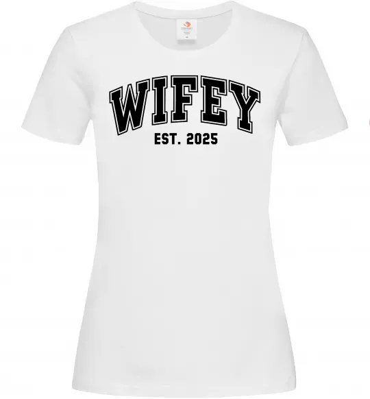 Жіноча футболка Wifey est Білий фото