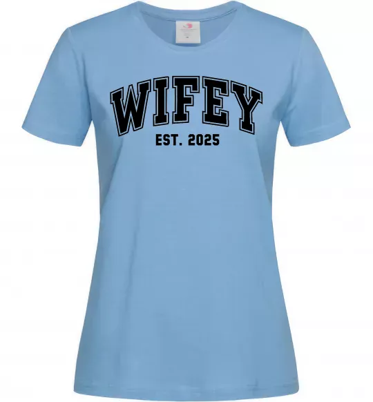 Жіноча футболка Wifey est Блакитний фото