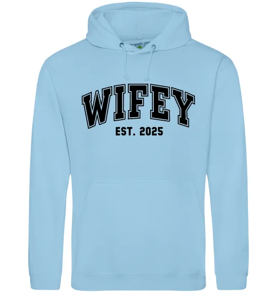 Жіноча толстовка (худі) Wifey est Блакитний фото