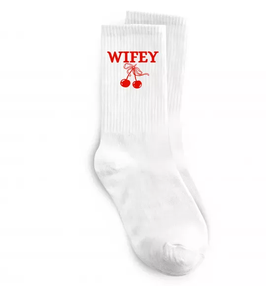 Шкарпетки Wifey chery Білий фото