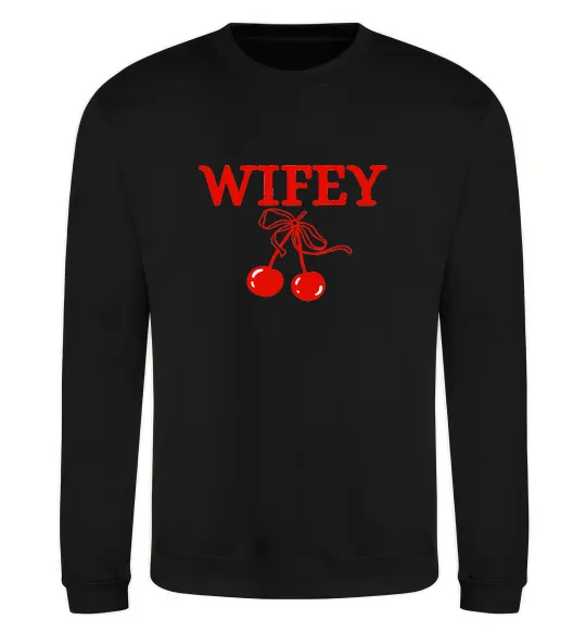 Свитшот Wifey chery Черный фото