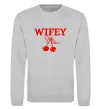 Свитшот Wifey chery Серый меланж фото
