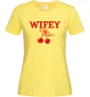 Жіноча футболка Wifey chery Лимонний фото