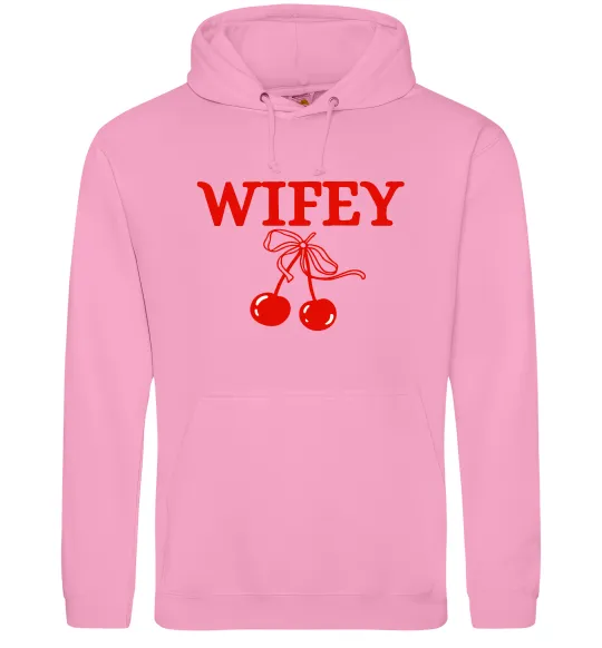 Женская толстовка (худи) Wifey chery Розовый фото