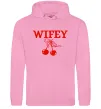 Женская толстовка (худи) Wifey chery Розовый фото