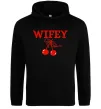 Женская толстовка (худи) Wifey chery Черный фото