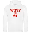 Женская толстовка (худи) Wifey chery Белый фото
