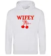 Женская толстовка (худи) Wifey chery Серый меланж фото